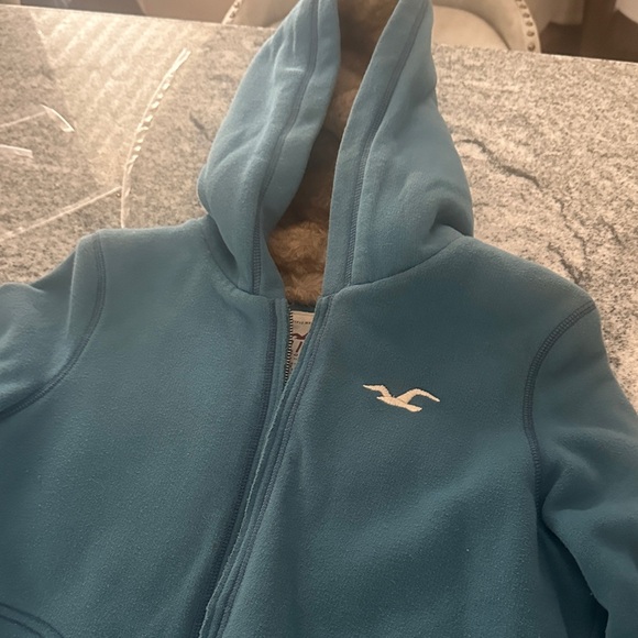 Y2K Rare Hollister Tan Faux Fur zip up hoodie/ Jacket size Large - Picture 4 of 16